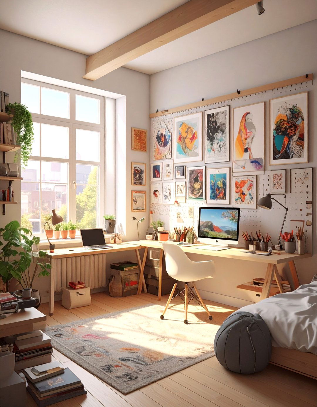 Artsy Studio Dorm Room - 30 college dorm room ideas