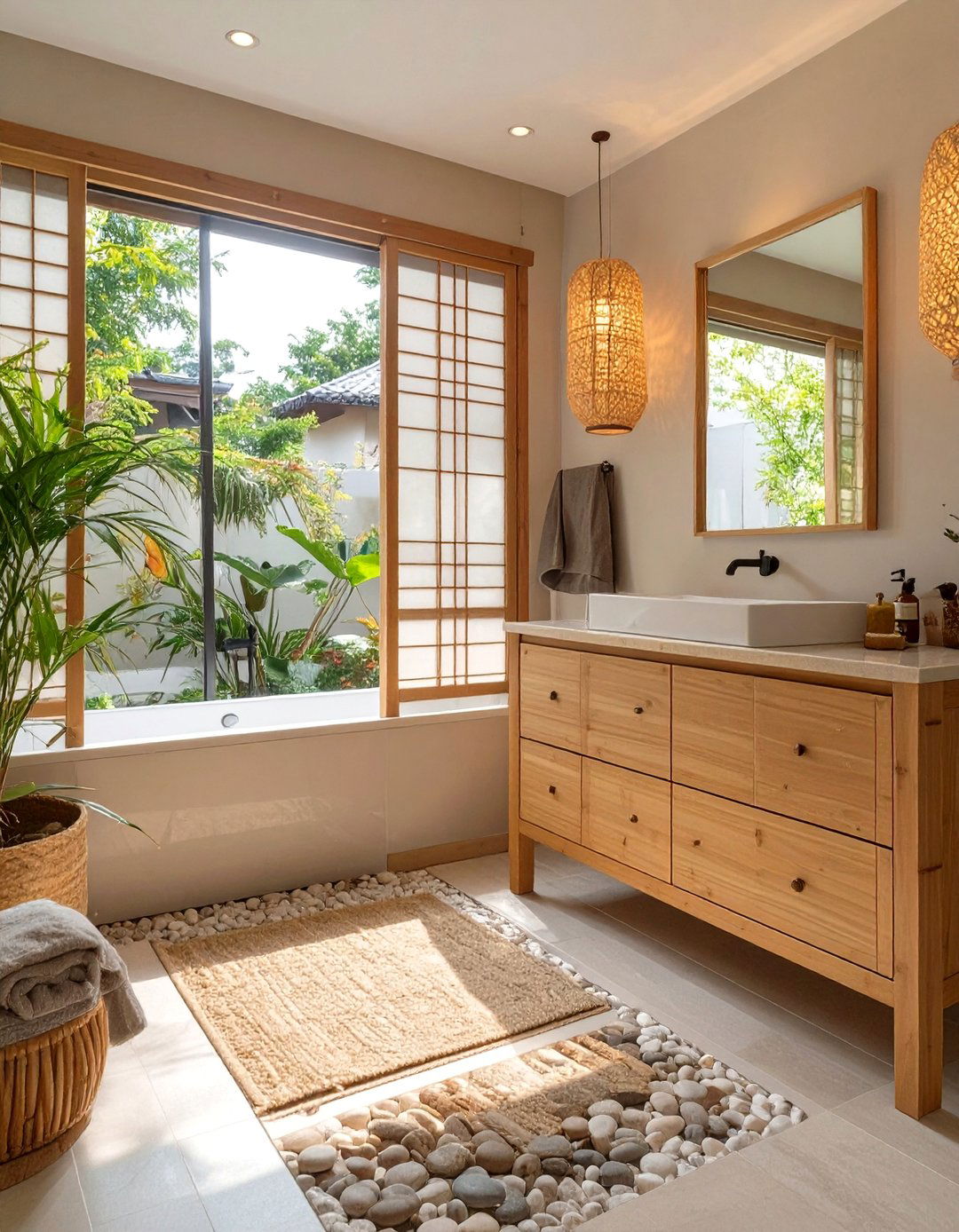 Asian Inspired Bathroom Simplicity - 30 bathroom theme ideas