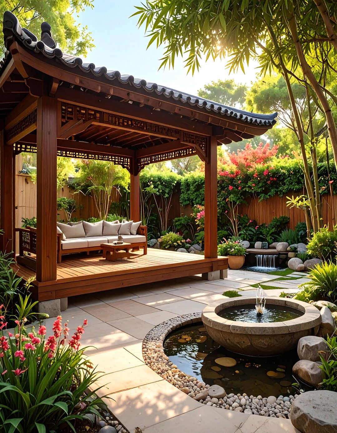 Asian Inspired Deck Pergola - 30 deck pergola ideas