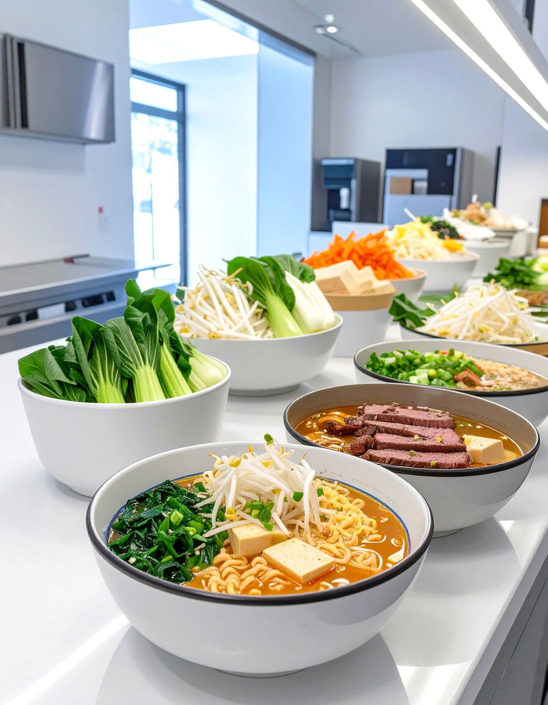 Asian Noodle Bowl Station - 30 office lunch ideas for a group