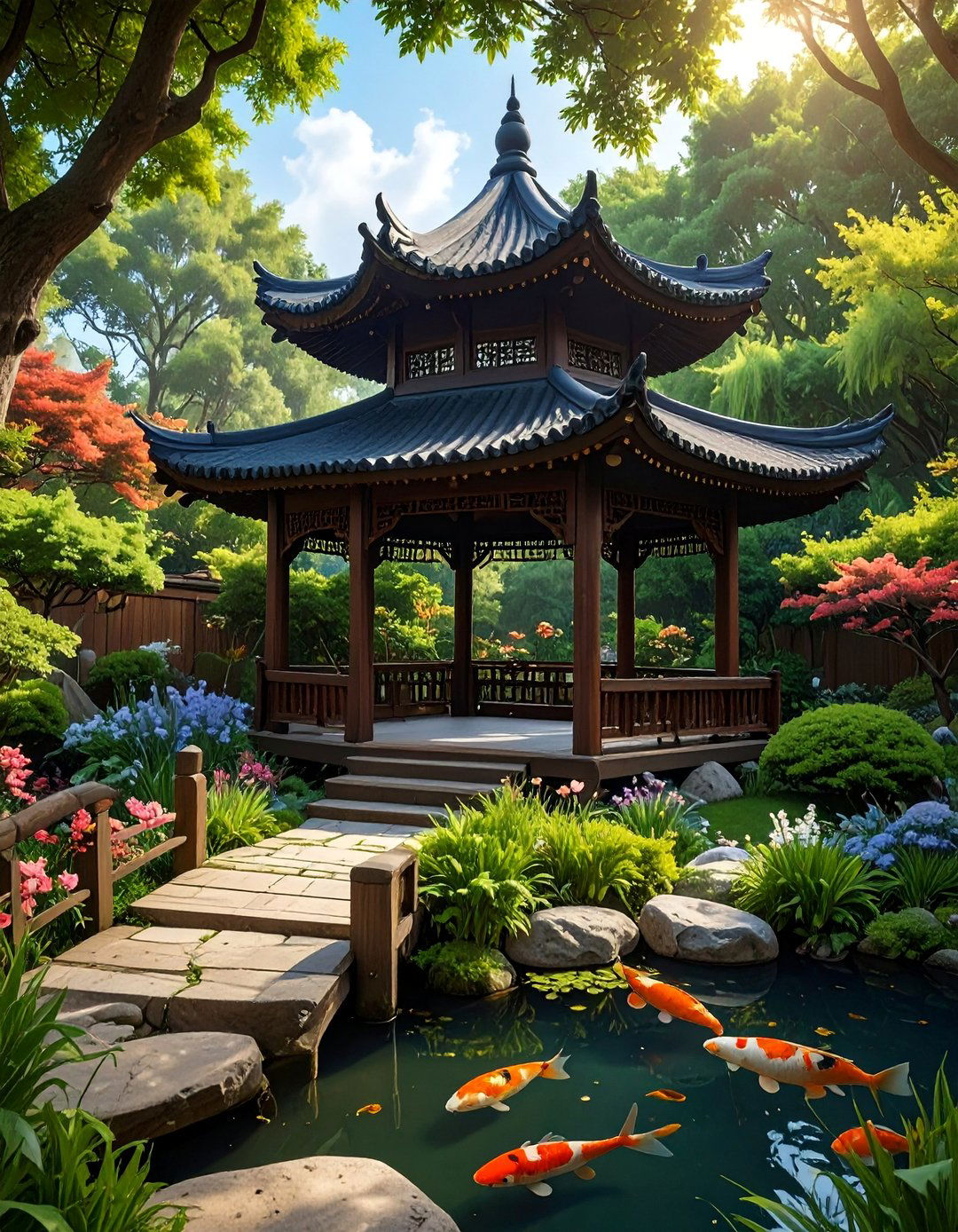 Asian Pagoda Deck Gazebo - 30 deck gazebo ideas
