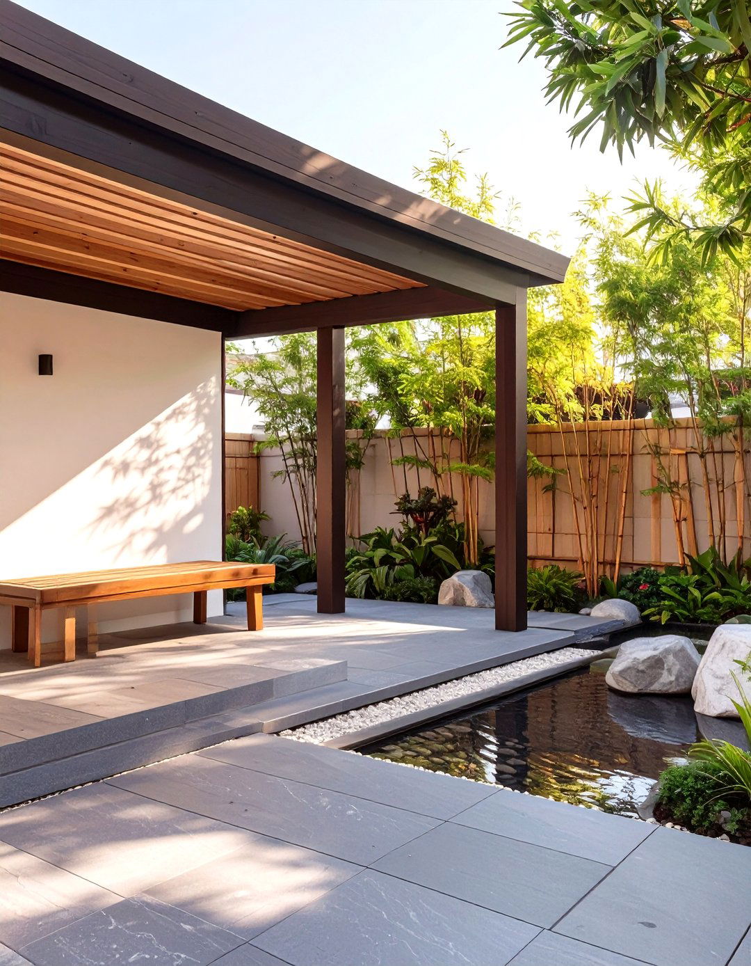 Asian Zen Garden Covered Patio - 30 covered patio designs