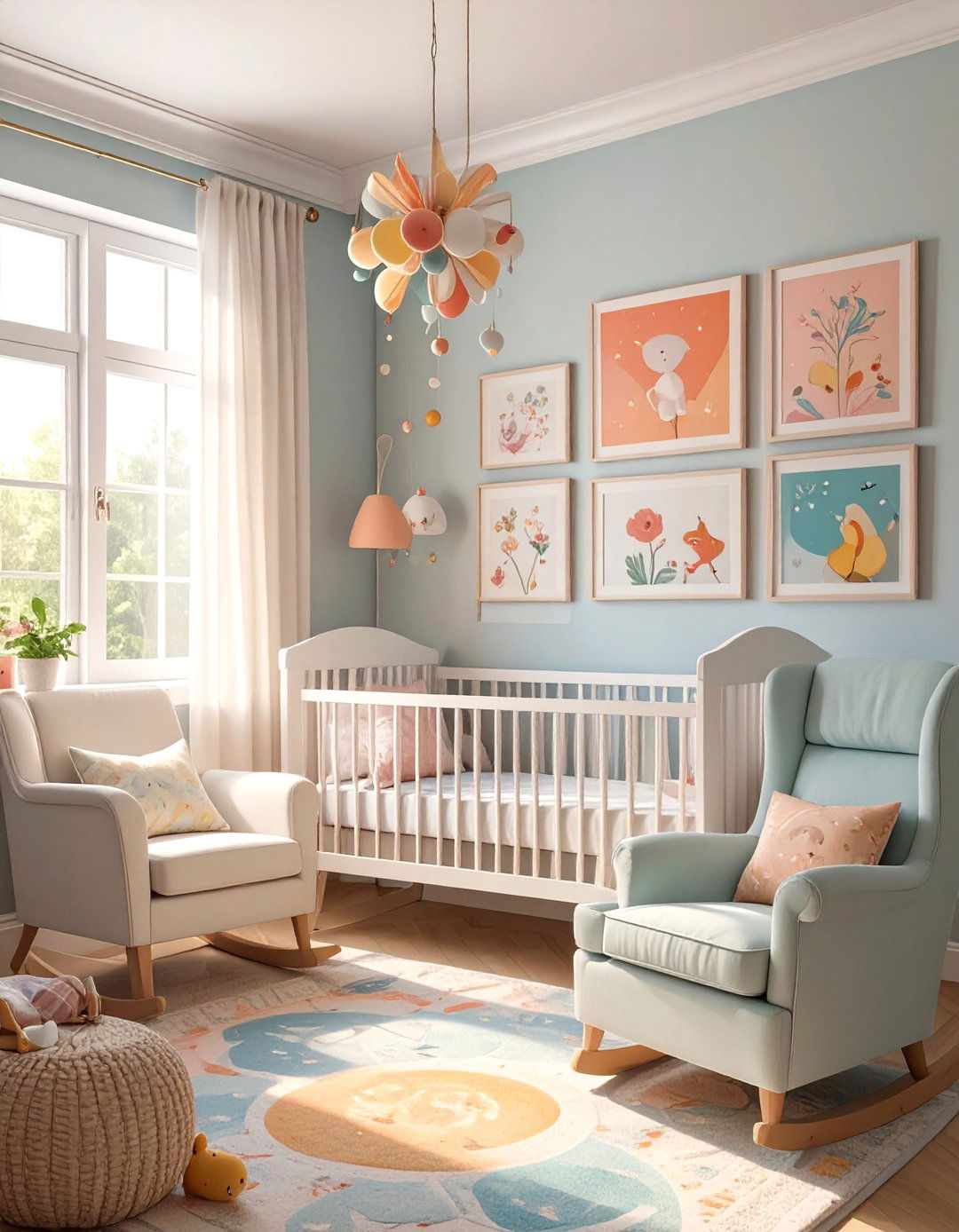 Asymmetrical Balance in a Nursery - 30 balance interior design ideas