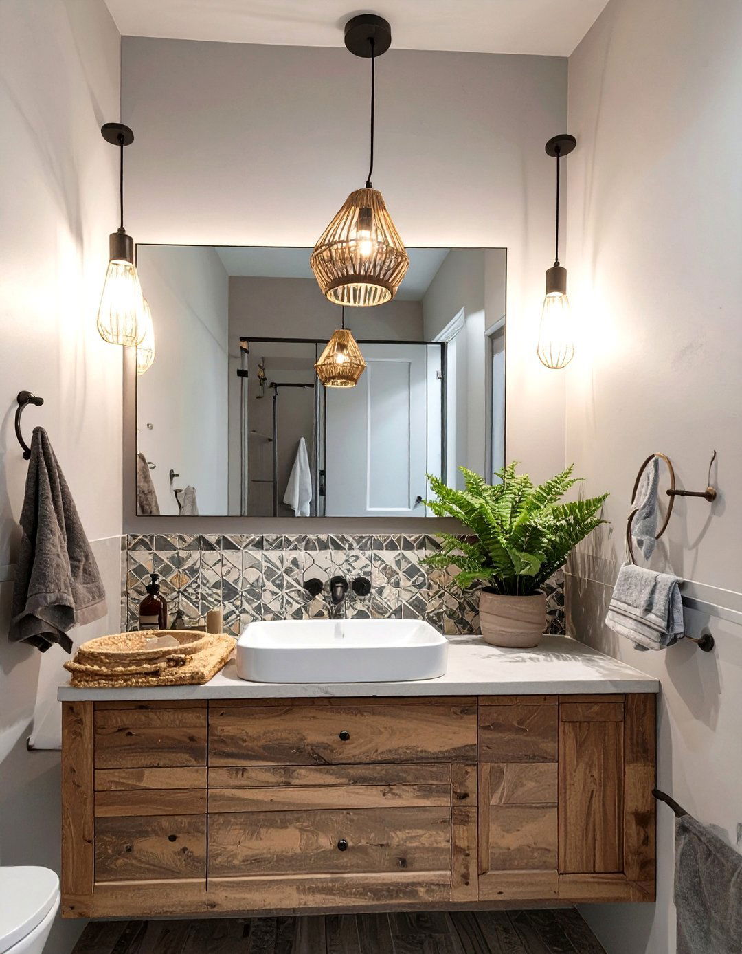 Asymmetrical Bathroom Lighting - 30 bathroom lighting ideas over mirror
