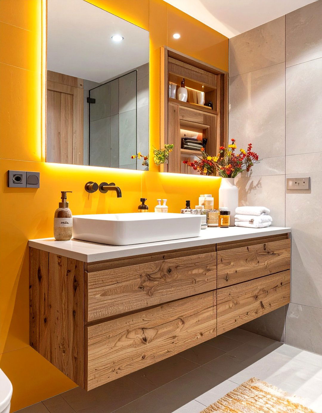 Asymmetrical Bathroom Vanity - 30 bathroom vanity designs