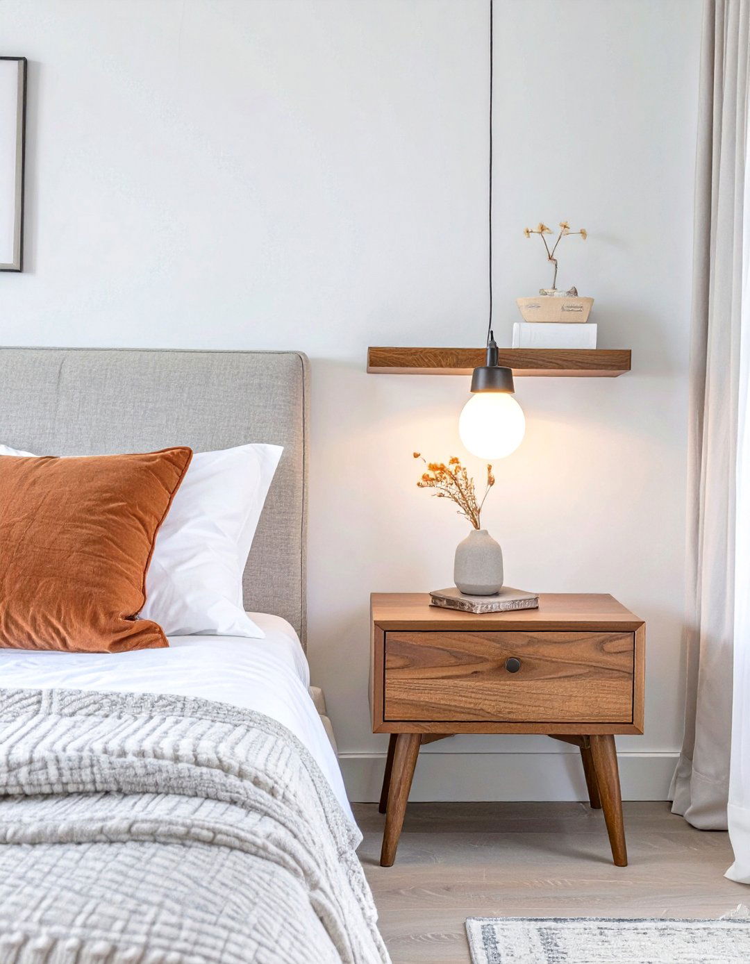 Asymmetrical Bedside Arrangement - 30 balance in interior design ideas