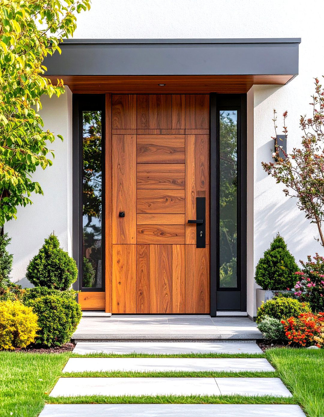 Asymmetrical Contemporary Front Door - 30 entryway front door ideas