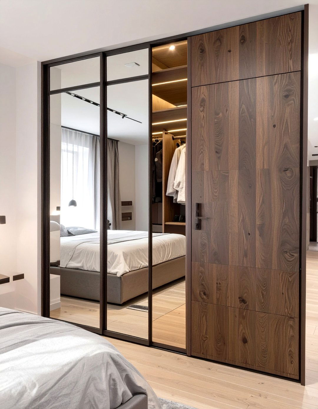 Asymmetrical Door Designs - 30 closet door ideas for bedroom