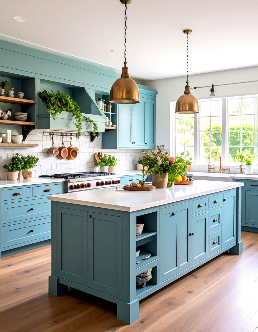 Asymmetrical Farmhouse Kitchen Island - 30 rustic farmhouse kitchen island ideas