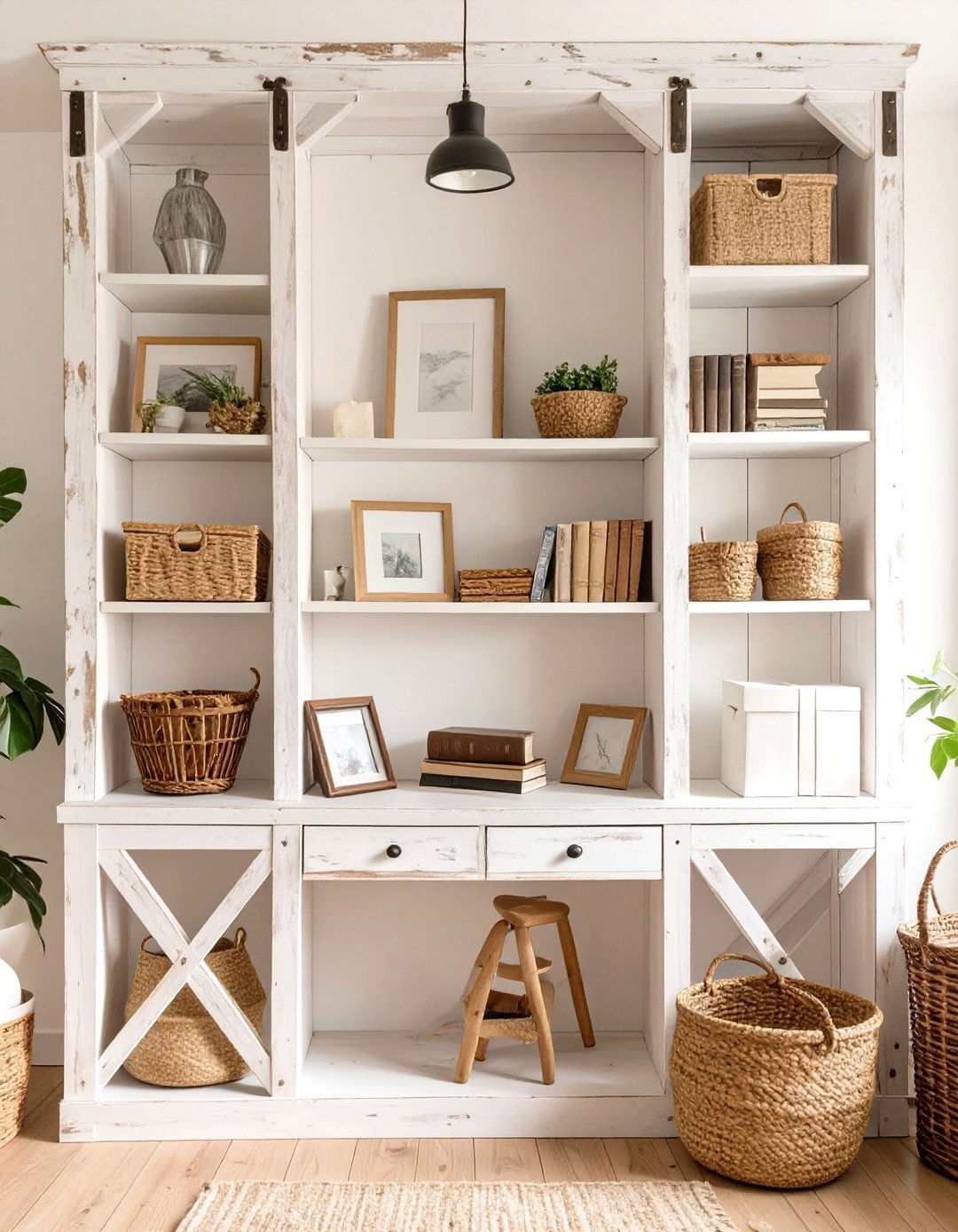 Asymmetrical Geometric Shelving - 30 office shelving ideas