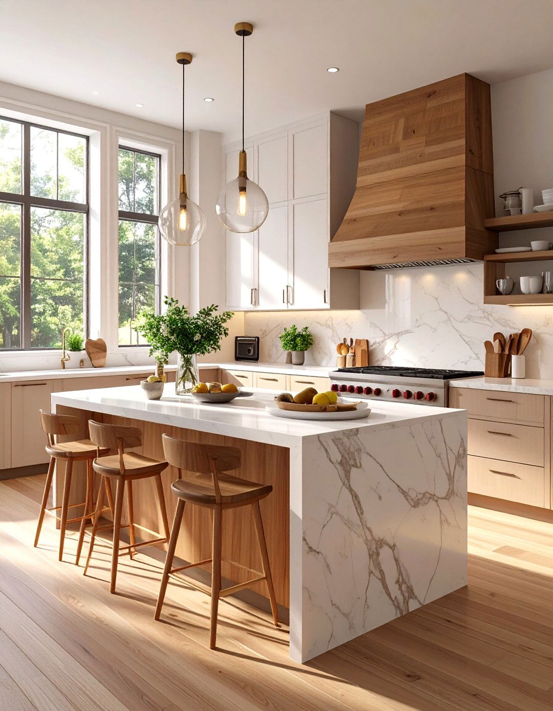 Asymmetrical Kitchen Island Functionality - 30 balance in interior design ideas