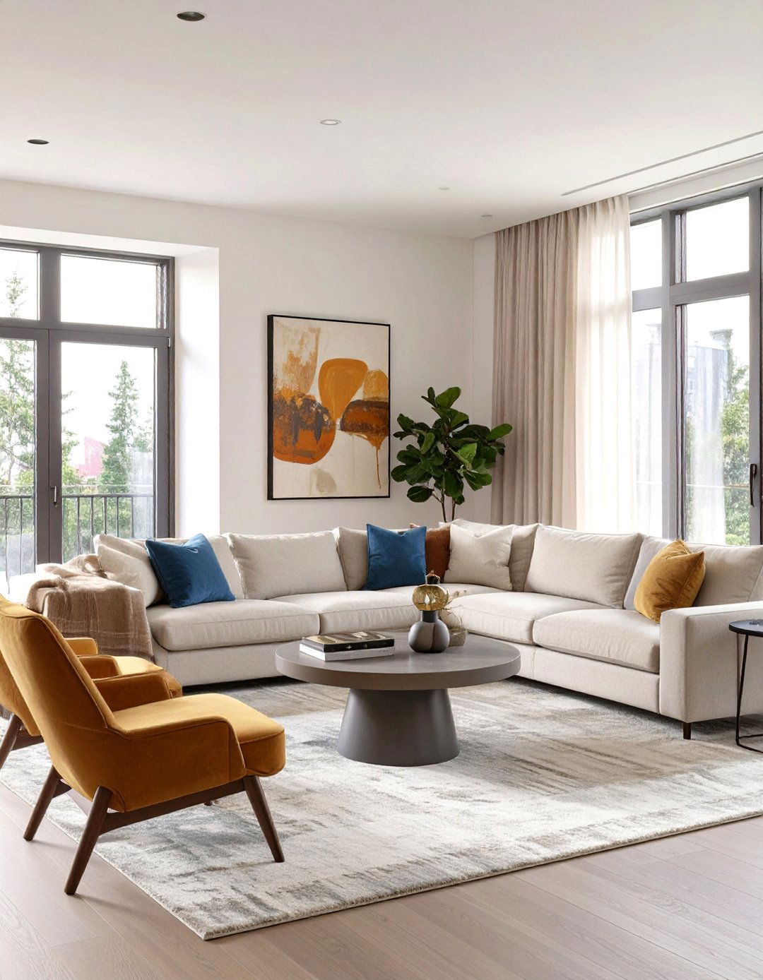 Asymmetrical Layout Living Room - 30 contemporary living room ideas
