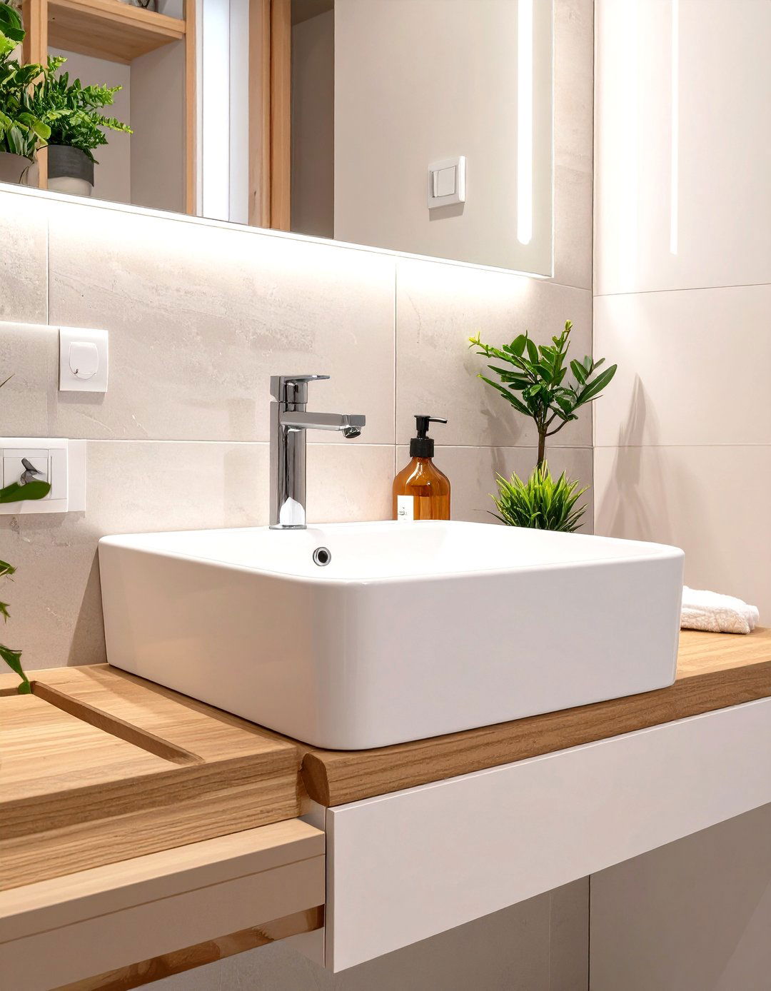 Asymmetrical Small Bathroom Sink - 30 small bathroom sink ideas