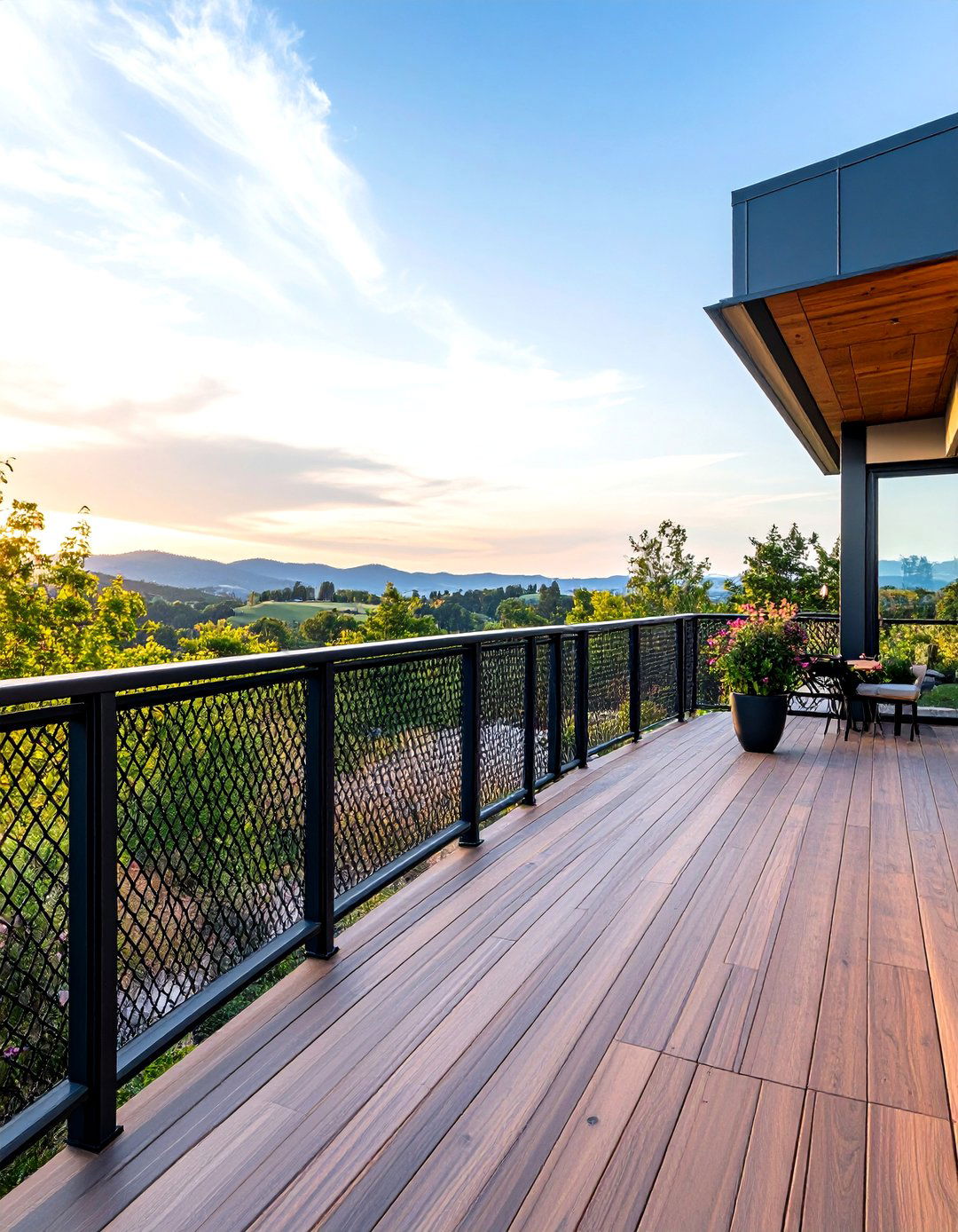 Asymmetrical Wood Deck Railing - 30 deck rail ideas