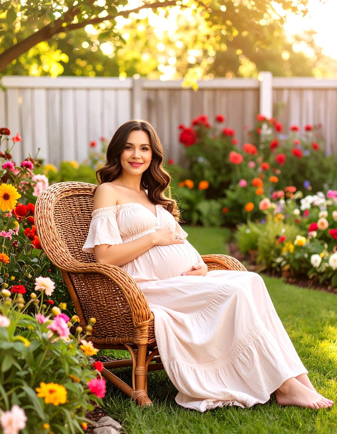 At Home Garden Maternity Photoshoot - 30 outdoor maternity photoshoot ideas