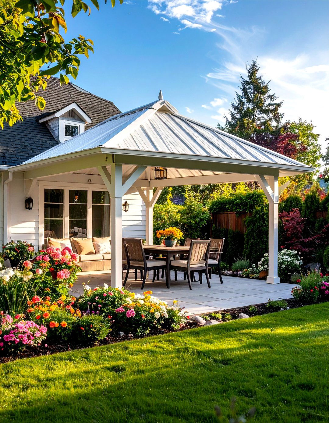 Attached Gazebo End Patio Cover - 30 patio roof ideas attached to house