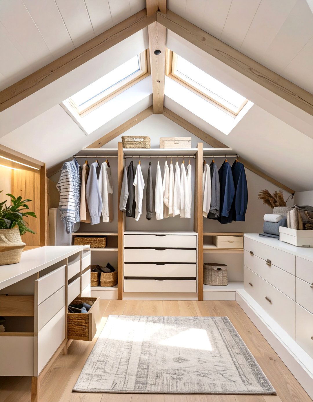 Attic Wardrobe Closet with Slanted Ceilings - 30 wardrobe closet design ideas