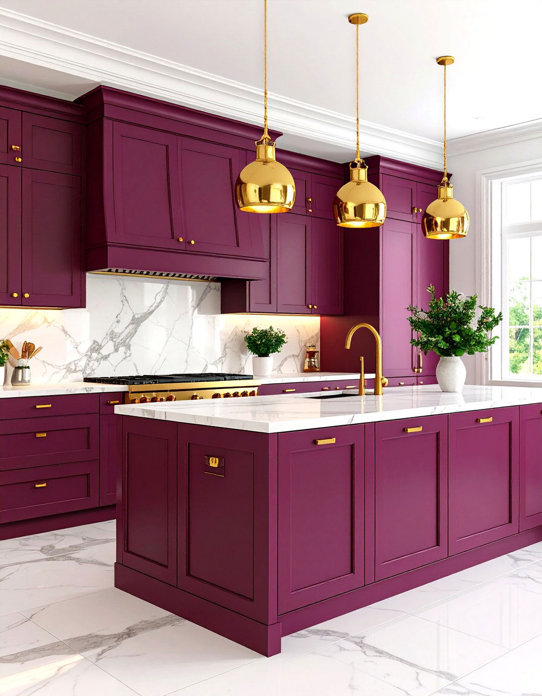 Aubergine Kitchen Cabinets - 30 kitchen cabinet paint ideas