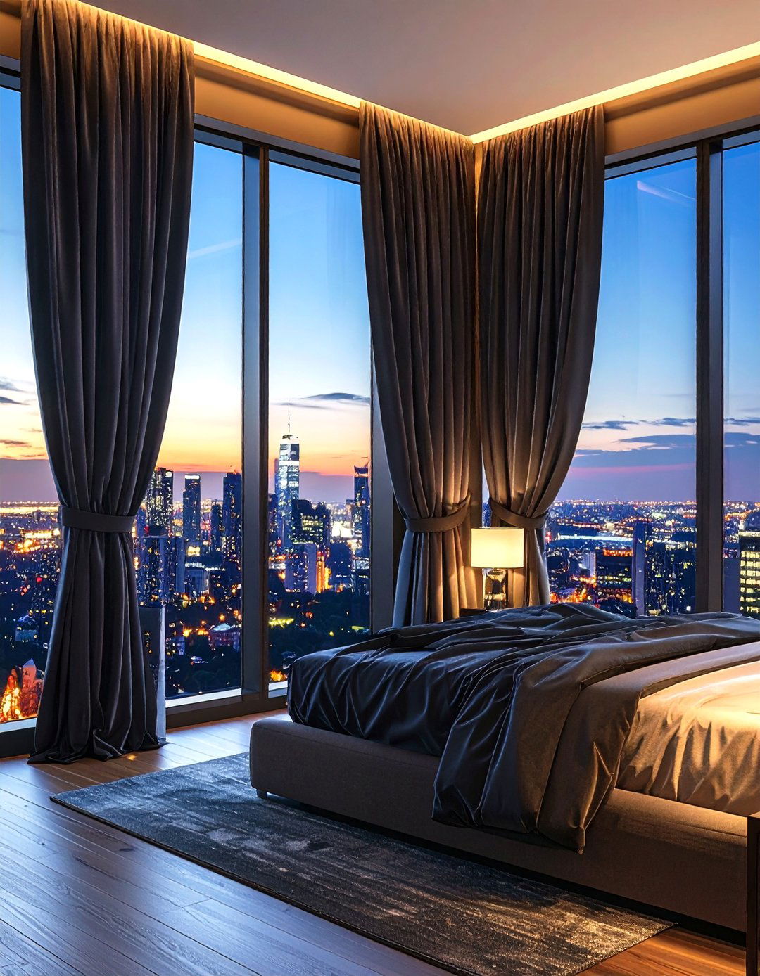 Automated Blackout Curtains - 30 romantic modern luxury master bedroom designs