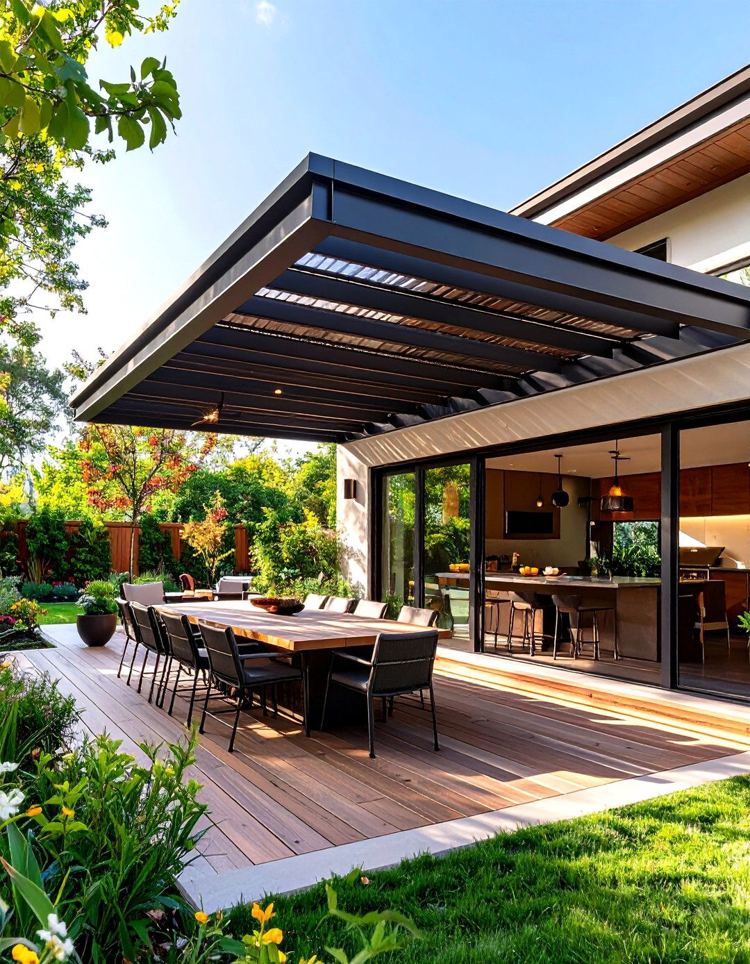 Automatic Louvered Roof System - 30 patio shade ideas