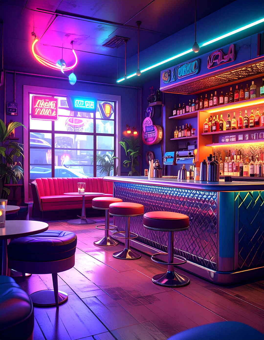 Automotive Themed Garage Bar - 30 man cave garage bar ideas