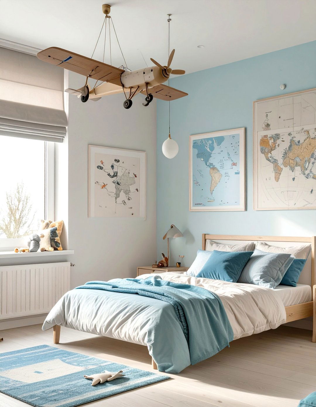 Aviation Themed Teenage Boys Room with Airplane Decor - 30 teenage boys room ideas