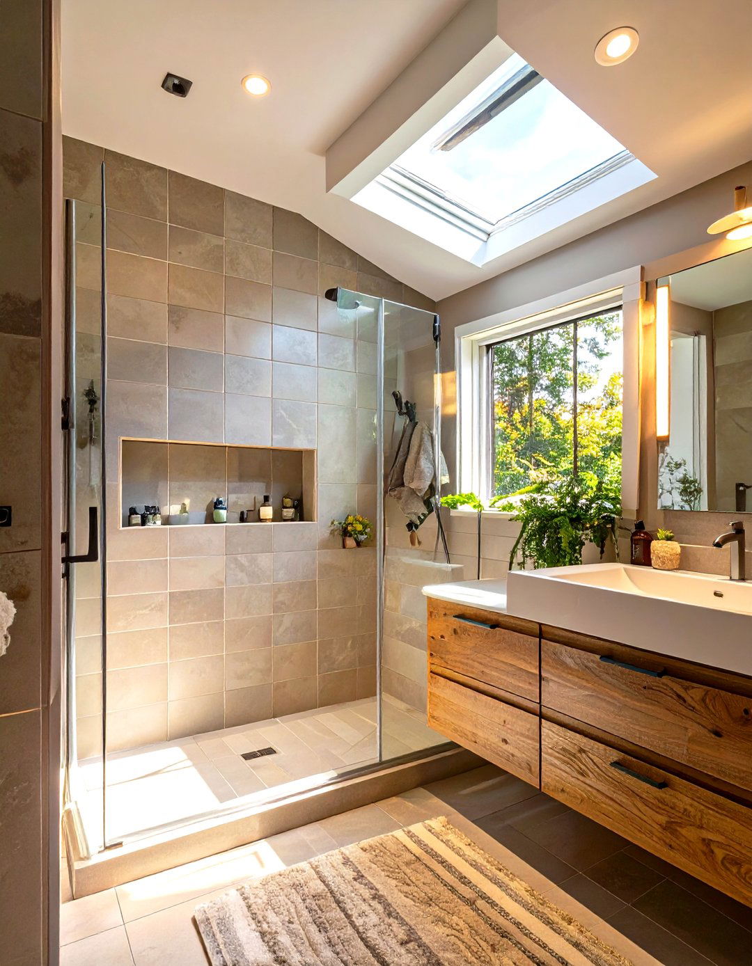 Awning Window in Shower - 30 window in shower ideas