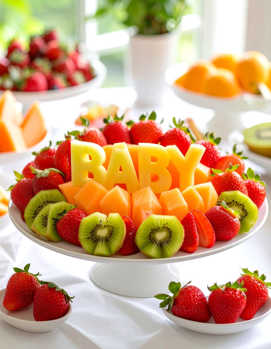 B A B Y Fruit Platters - 30 cute baby baby shower food ideas