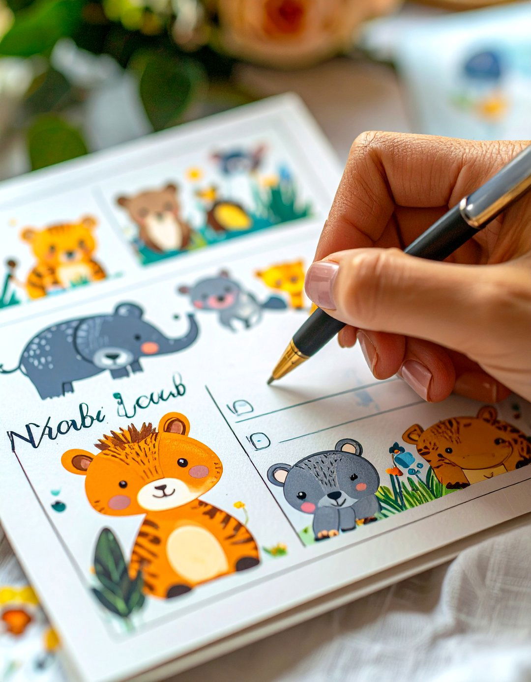 Baby Animal Match Game - 30 baby shower game ideas