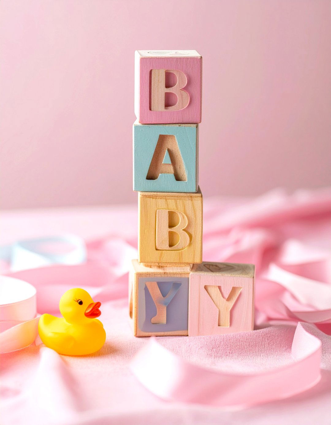 Baby Block Tower Arrangement - 30 baby shower centerpiece ideas