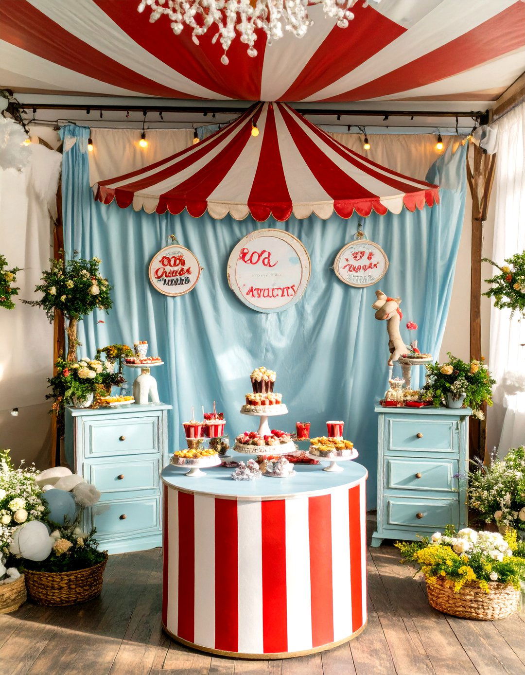 Baby Shower de Circo Vintage - 30 ideas para baby shower