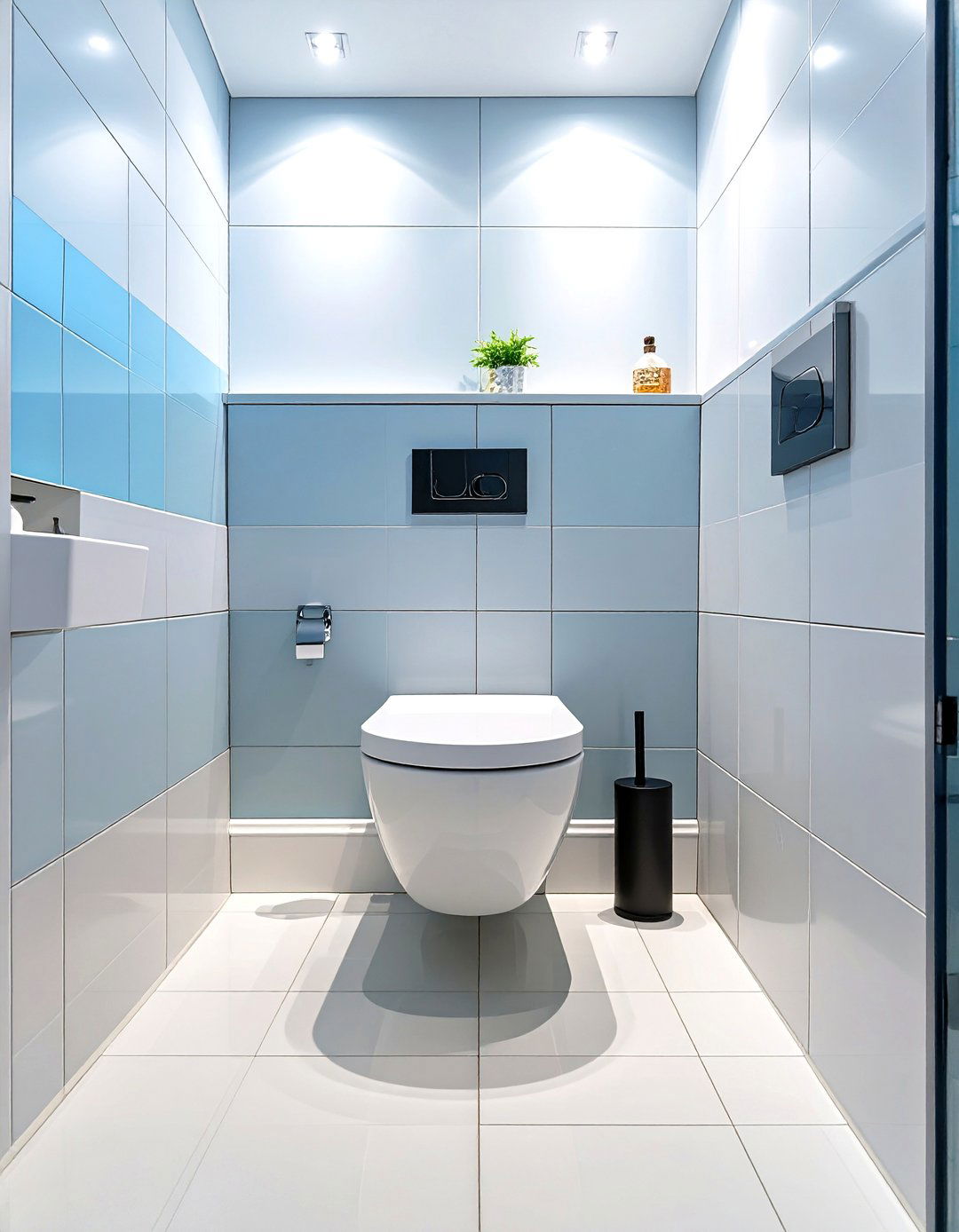 Back to Wall Toilet Layout - 30 small bathroom layout ideas