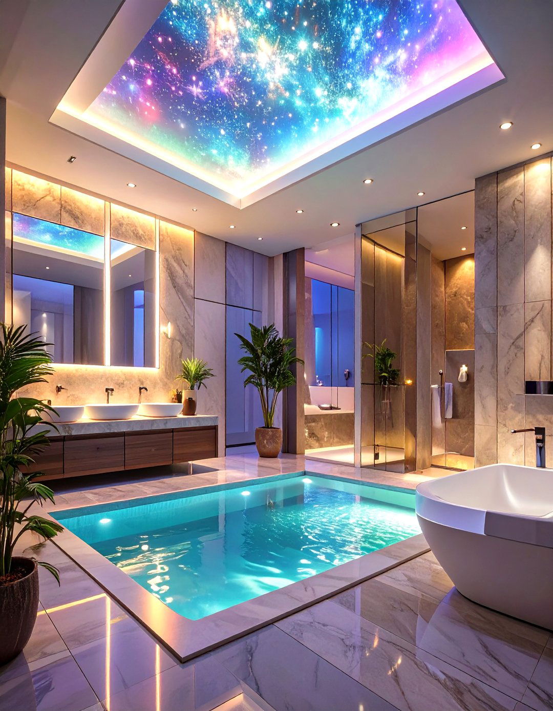 Backlit Bathroom Ceiling Panel - 30 bathroom ceiling ideas