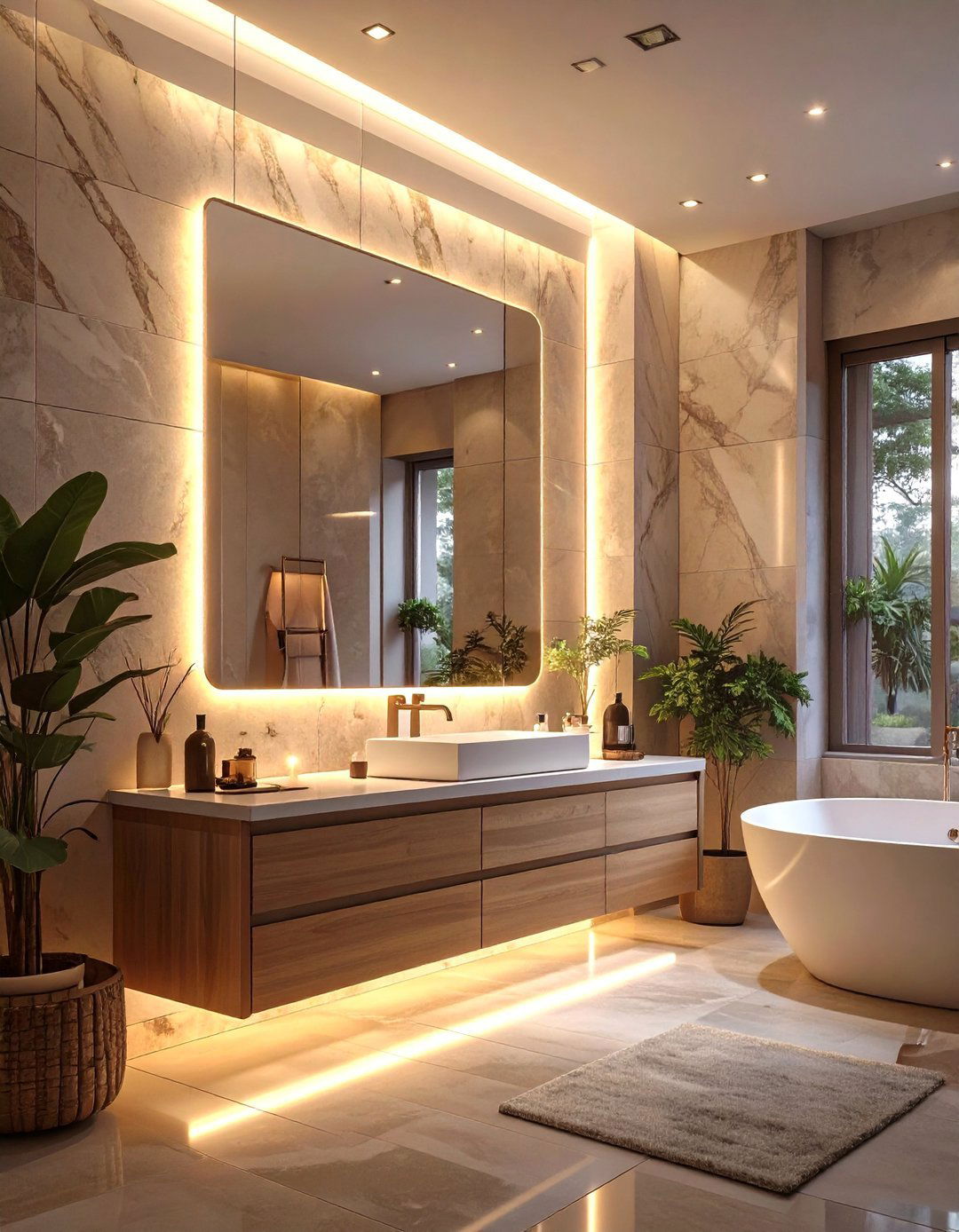 Backlit Mirror Bathroom Lighting - 30 bathroom lighting ideas over mirror