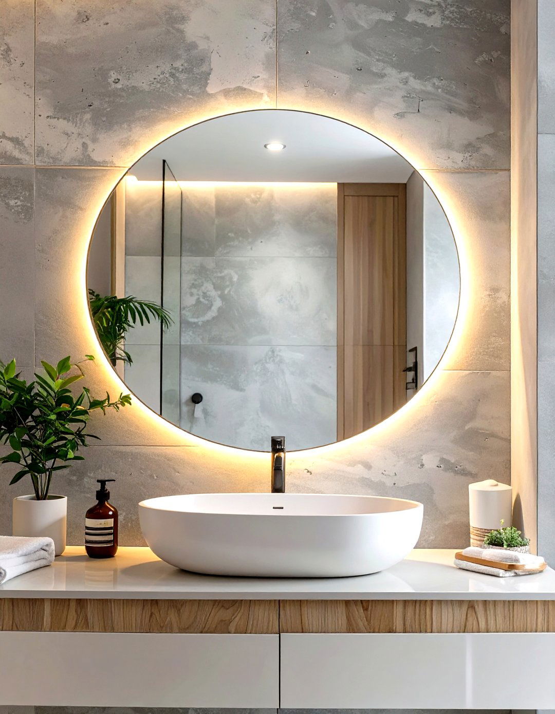 Soft Backlit 30 Relaxing Zen Bathroom Ideas for Your Private Spa - We Love Home Blog