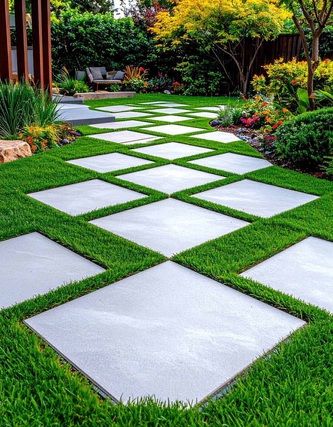 Backyard Concrete Paver Walkways - 30 backyard concrete ideas