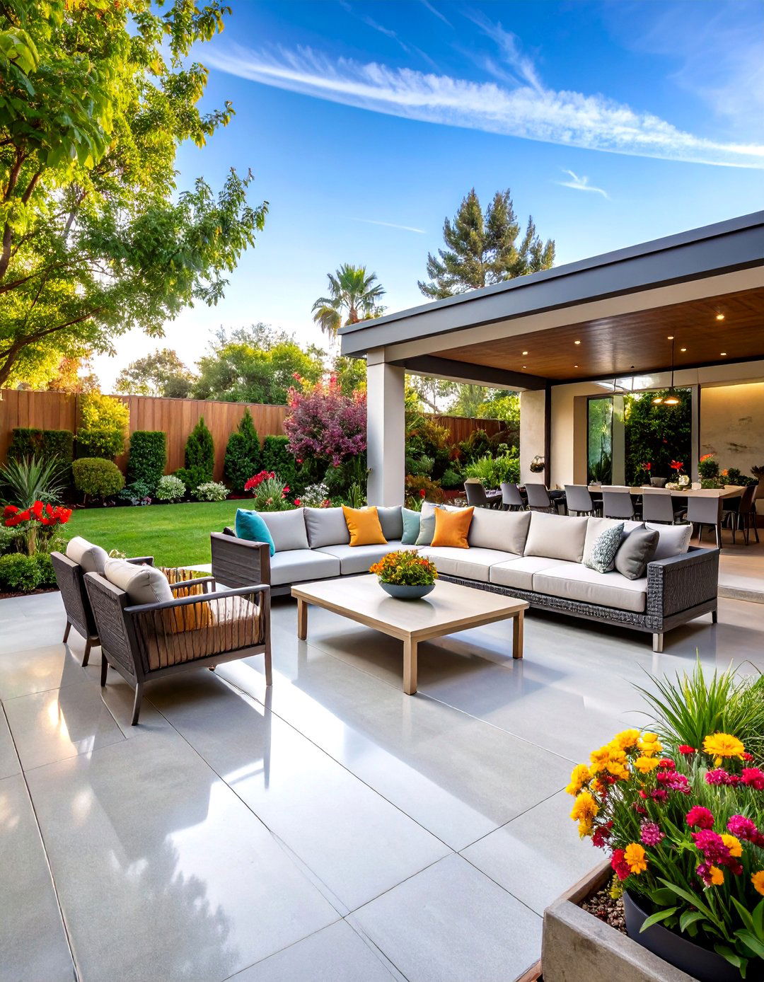 Backyard Concrete with a Polished Finish - 30 backyard concrete ideas