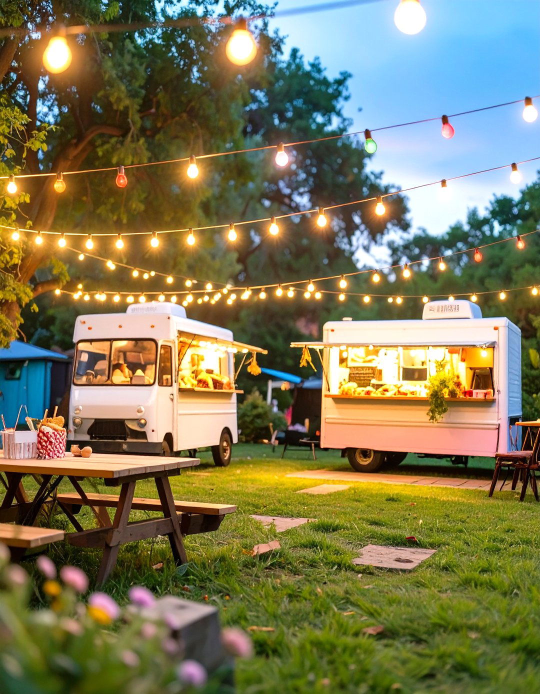Backyard Food Truck Rally - 30 outdoor graduation party ideas