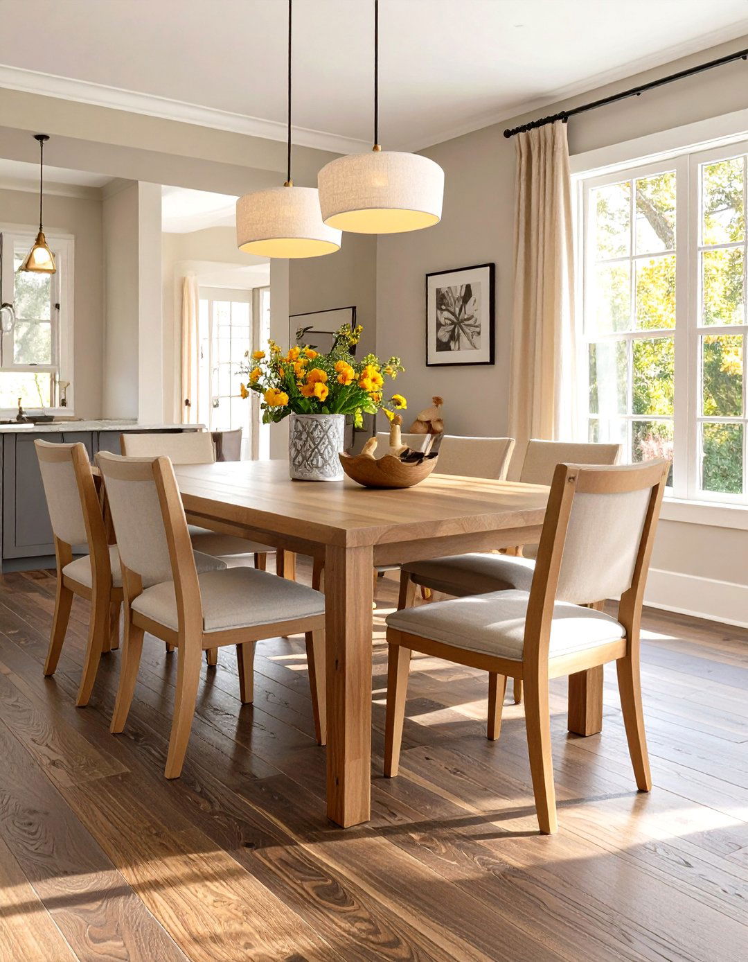 Balancing Wood Tones for Warmth - 30 transitional interior design style ideas
