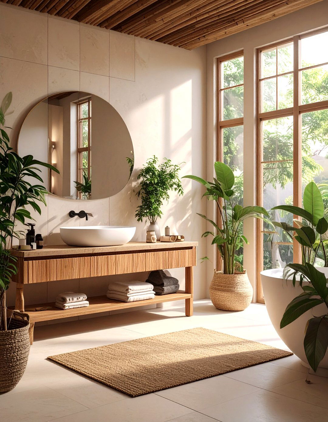 Bamboo Baseboards for Eco Chic - 30 bathroom baseboard ideas