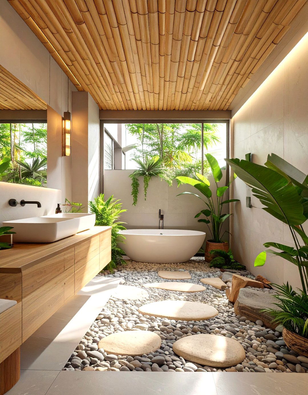 Bamboo Bathroom Ceiling - 30 bathroom ceiling ideas