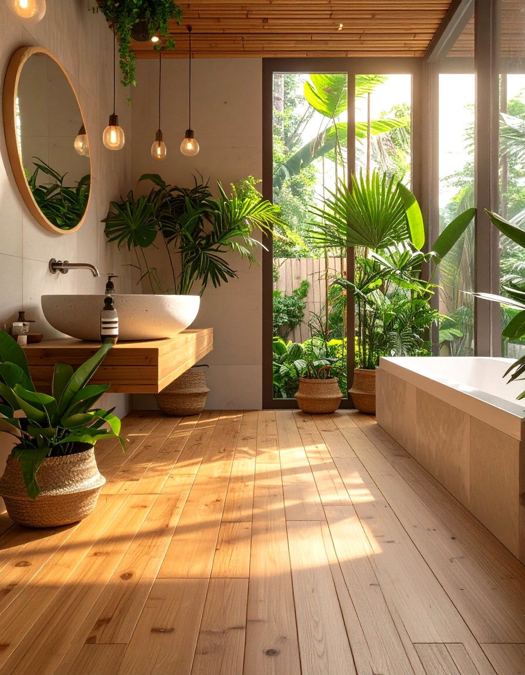 Bamboo Bathroom Floors - 30 bathroom floors ideas