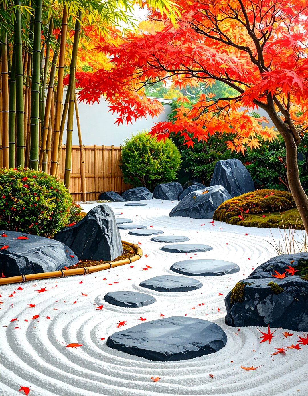 Bamboo Border Edging - 30 landscaping edging ideas