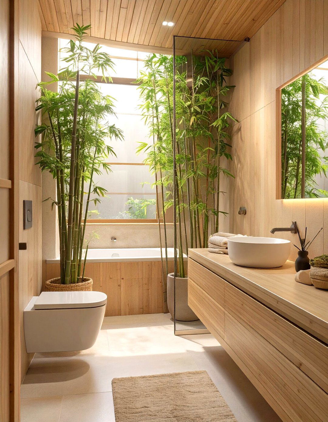 Bamboo Grove Bathroom Theme - 30 japanese bathroom design ideas