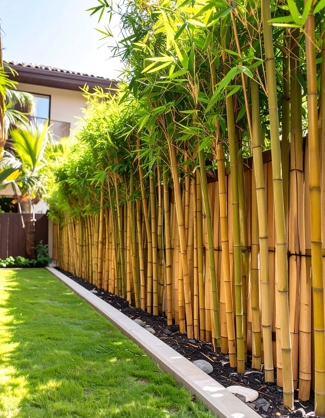 Bamboo Grove for a Natural Screen - 30 side yard landscaping ideas