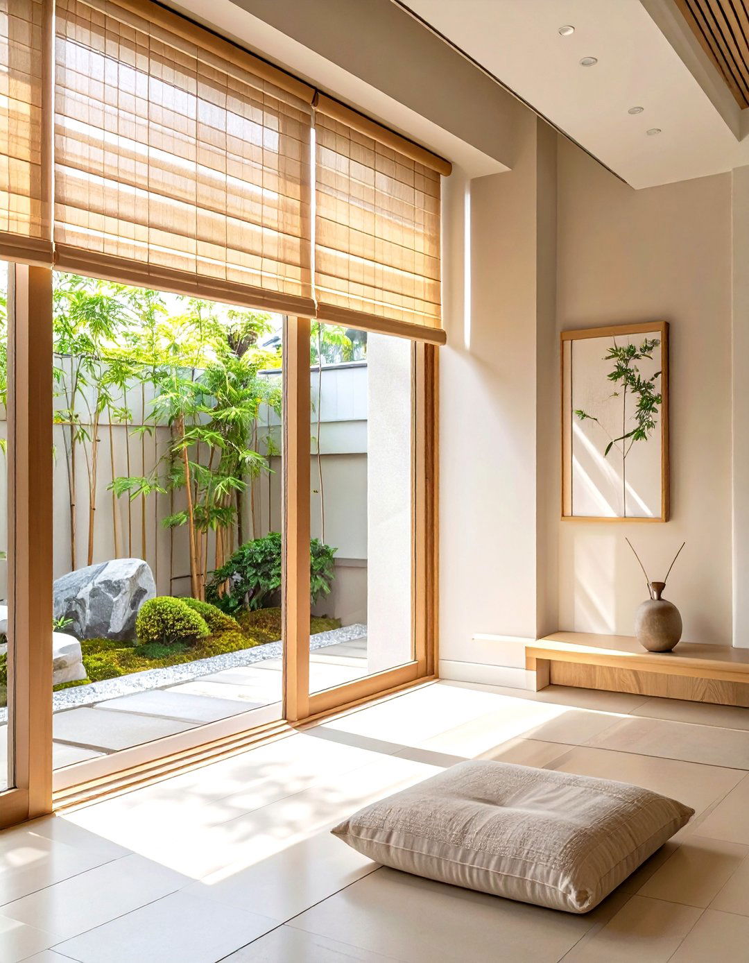 Bamboo Panel Track Blinds for Sliding Patio Doors - 30 sliding patio door blinds ideas