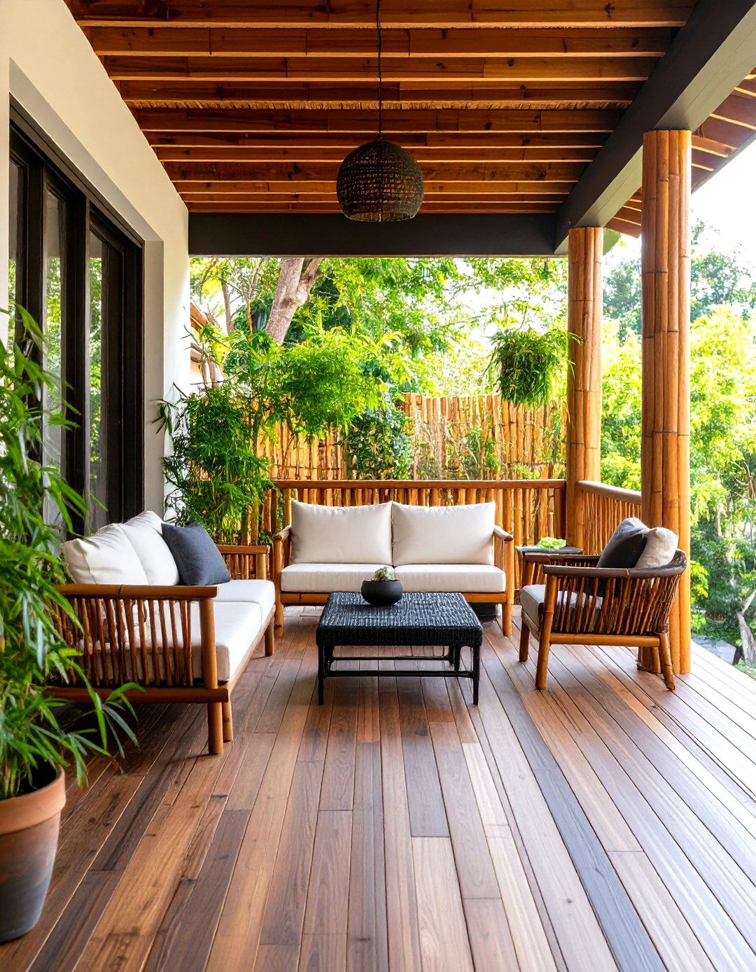 Bamboo Porch Flooring - 30 porch flooring ideas