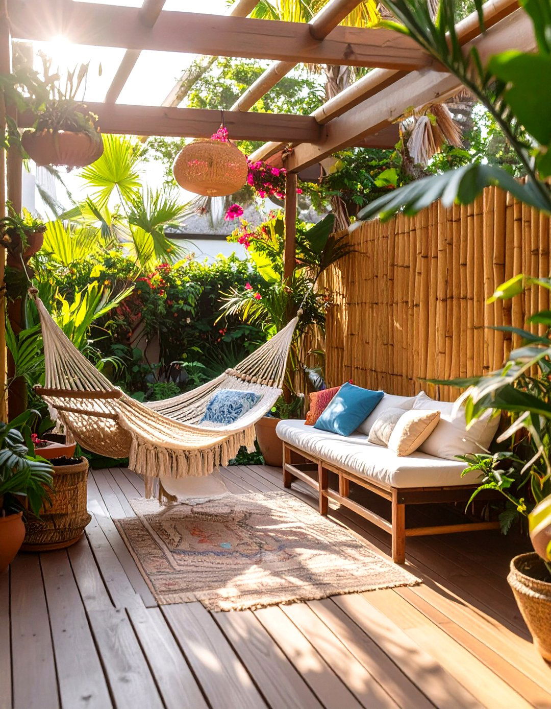 Bamboo Roll Fencing Lattice - 30 deck lattice ideas