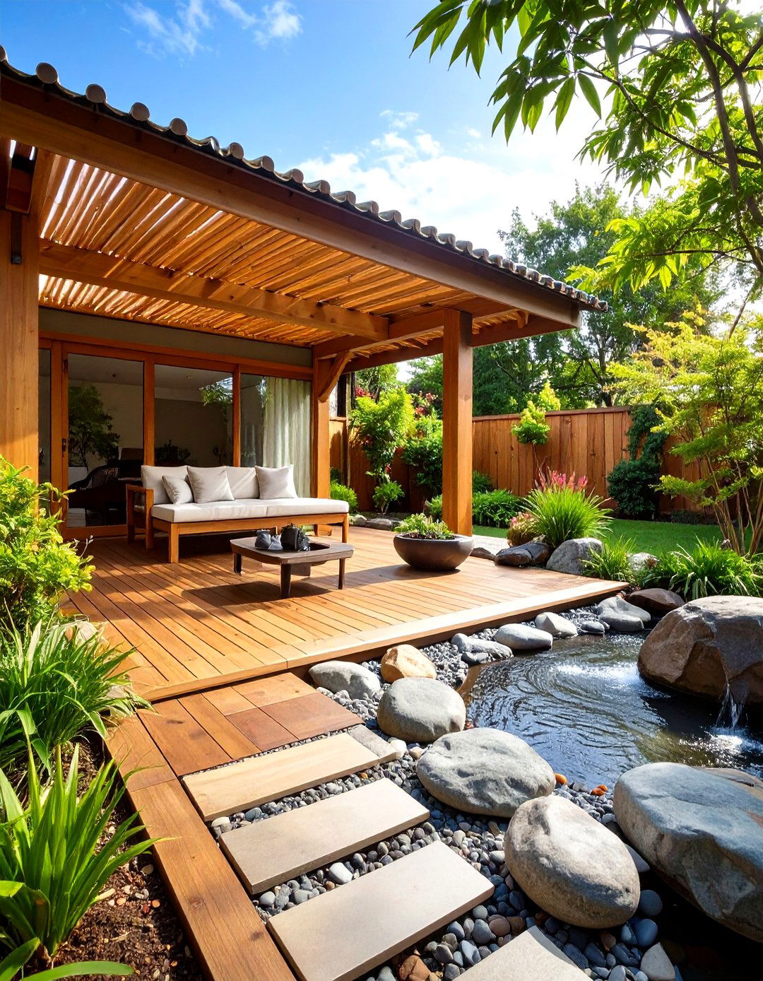 Bamboo Roll Patio Roof - 30 patio roof ideas