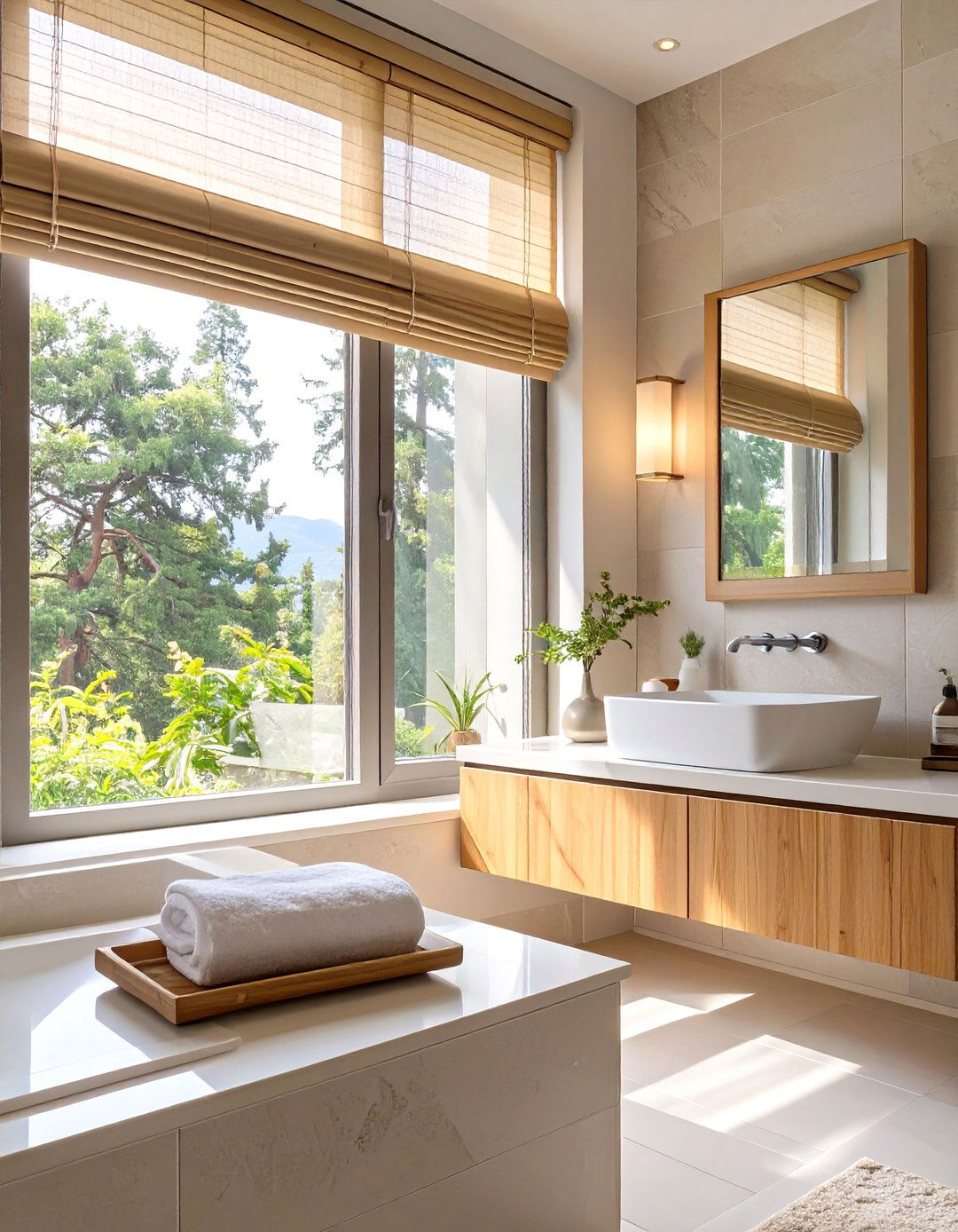 30 Elegant Bathroom Window Curtain Ideas for Privacy